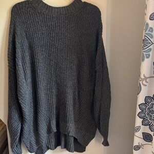 American Eagle Cozy Gray Knit Sweater